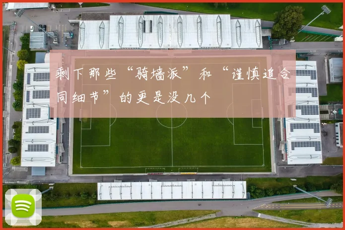 剩下那些“骑墙派”和“谨慎追合同细节”的更是没几个